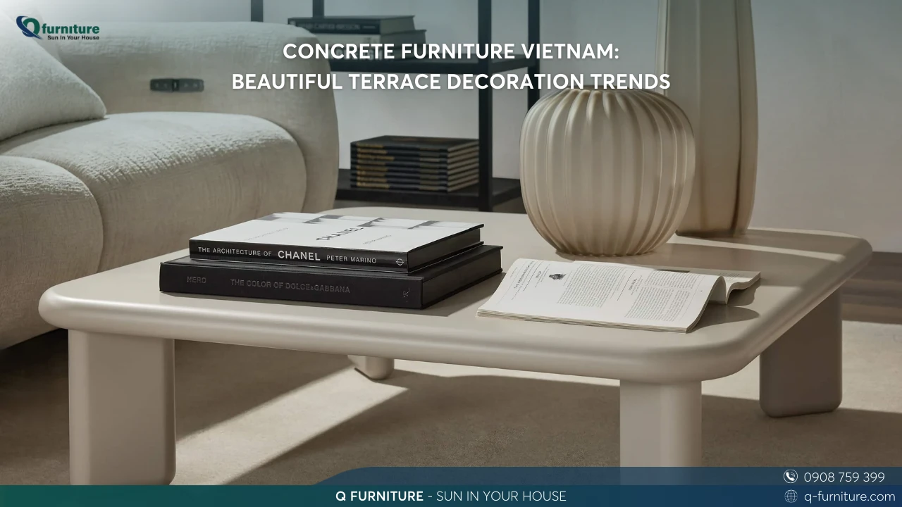 CONCRETE FURNITURE VIETNAM BEAUTIFUL TERRACE DECORATION TRENDS