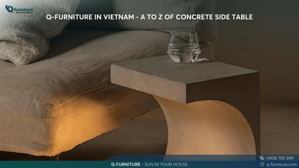 Q-FURNITURE IN VIETNAM - A TO Z OF CONCRETE SIDE TABLE