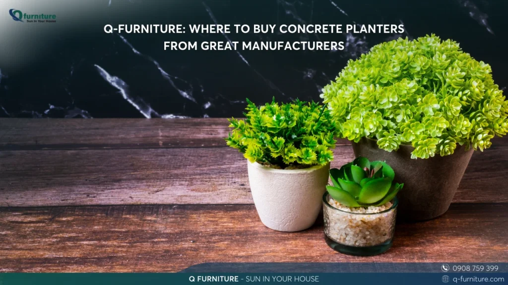 Q-FURNITURE WHERE TO BUY CONCRETE PLANTERS FROM GREAT MANUFACTURERS