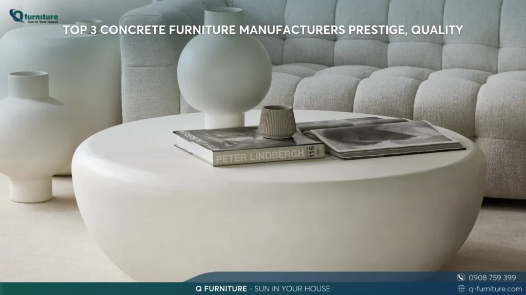 TOP 3 CONCRETE FURNITURE MANUFACTURERS PRESTIGE, QUALITY