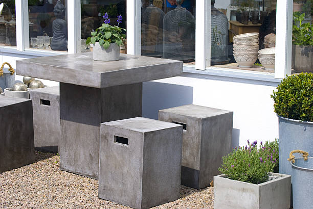 modern concrete outdoor furniture
