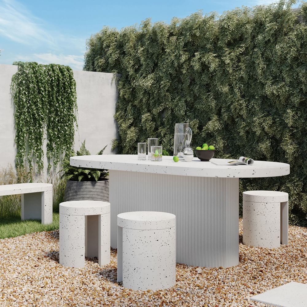 modern concrete outdoor furniture