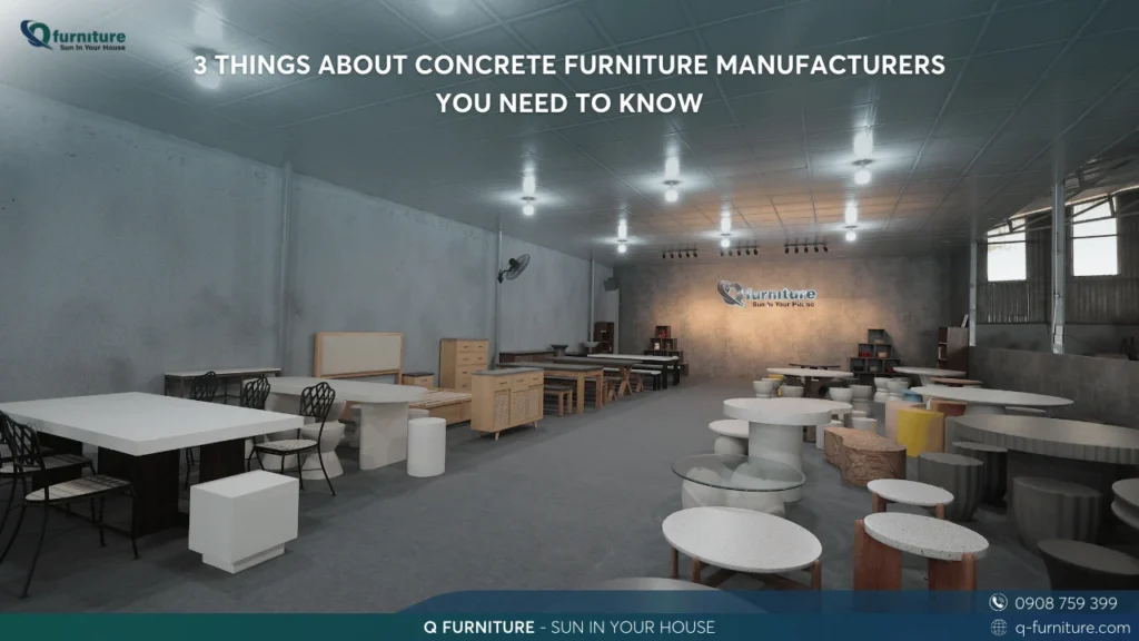 3 THINGS ABOUT CONCRETE FURNITURE MANUFACTURERS YOU NEED TO KNOW