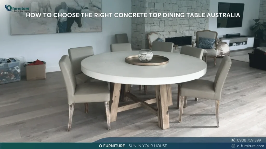 HOW TO CHOOSE THE RIGHT CONCRETE TOP DINING TABLE AUSTRALIA