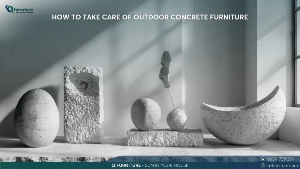 HOW TO TAKE CARE OF OUTDOOR CONCRETE FURNITURE