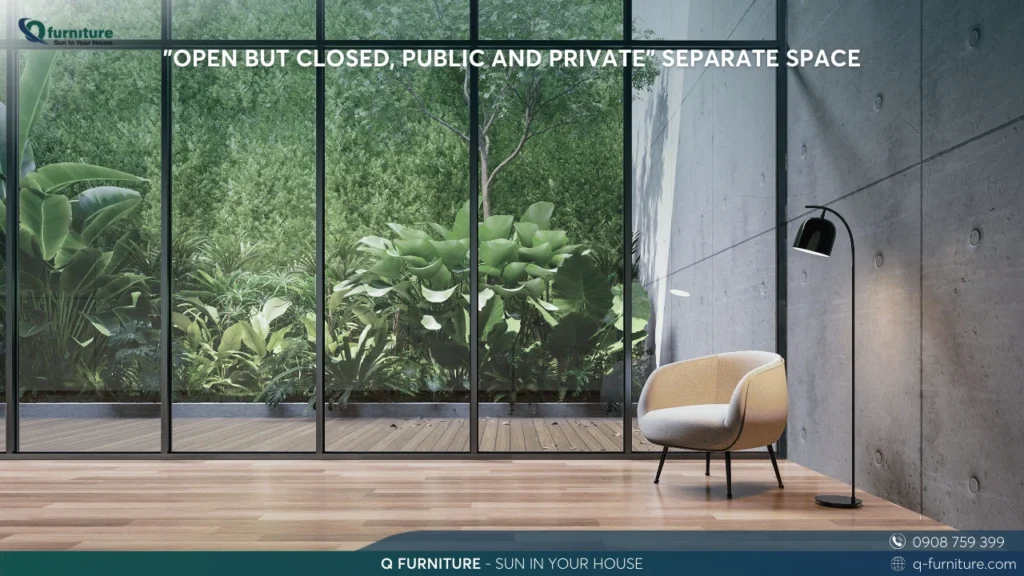 OPEN BUT CLOSED, PUBLIC AND PRIVATE SEPARATE SPACE