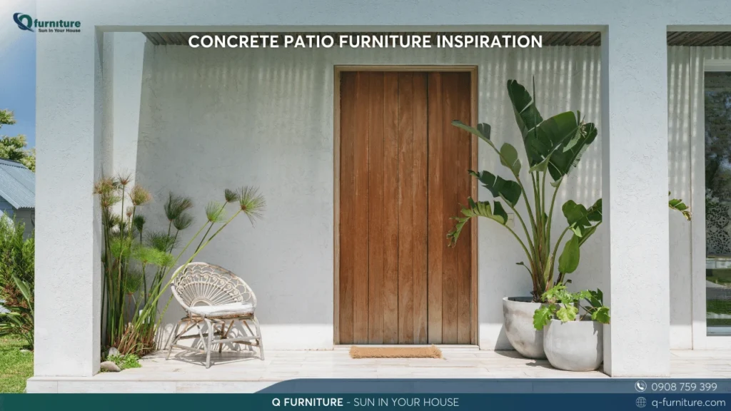 CONCRETE PATIO FURNITURE INSPIRATION