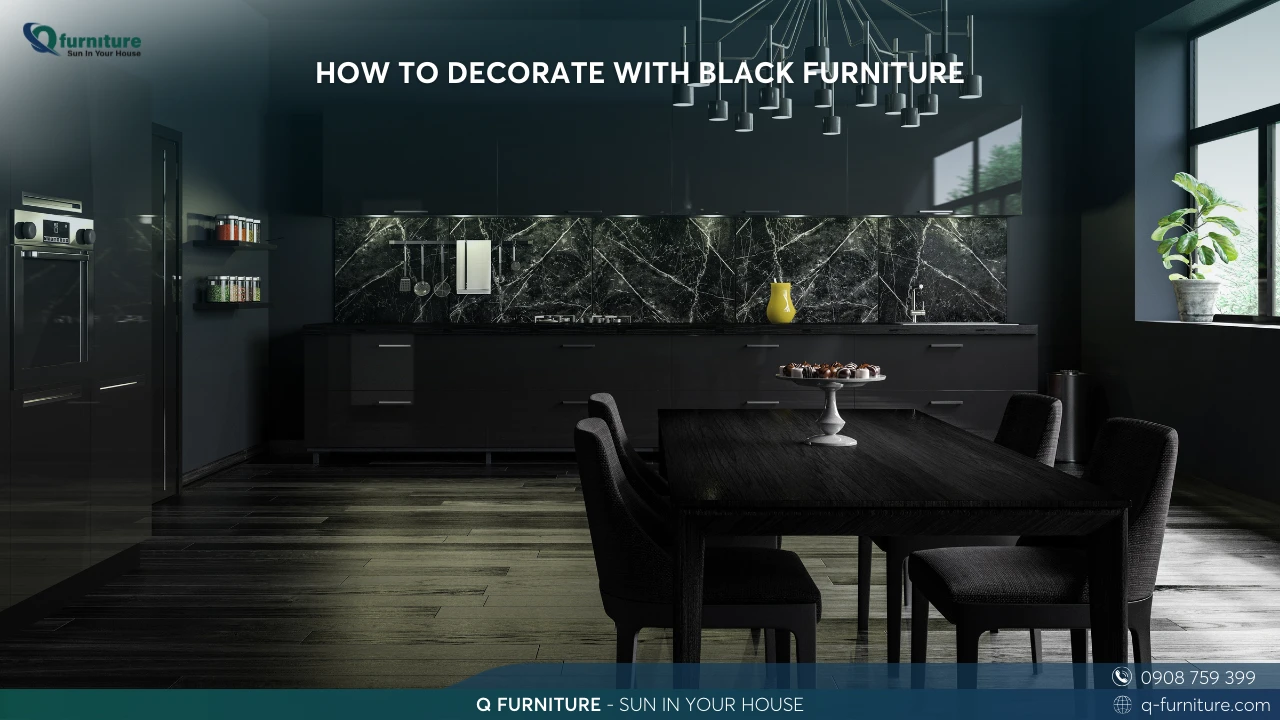 HOW TO DECORATE WITH BLACK FURNITURE