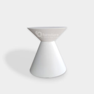 Bale Concrete Stool - Side Table - White