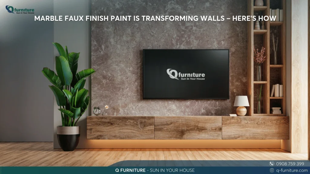 MARBLE FAUX FINISH PAINT IS TRANSFORMING WALLS – HERE’S HOW