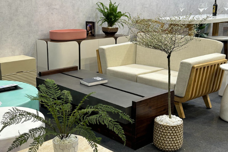 Sofa Set – Perfect Combination of Wood and Concrete Sofa Set – Perfect Combination of Wood and Concrete