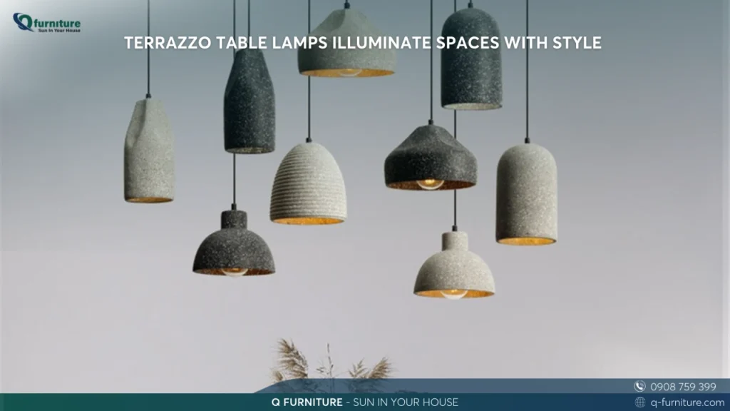 TERRAZZO TABLE LAMPS ILLUMINATE SPACES WITH STYLE