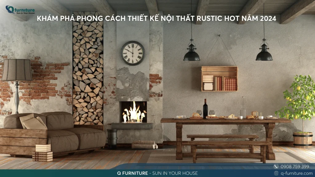 KHÁM PHÁ PHONG CÁCH THIẾT KẾ NỘI THẤT RUSTIC HOT NĂM 2024