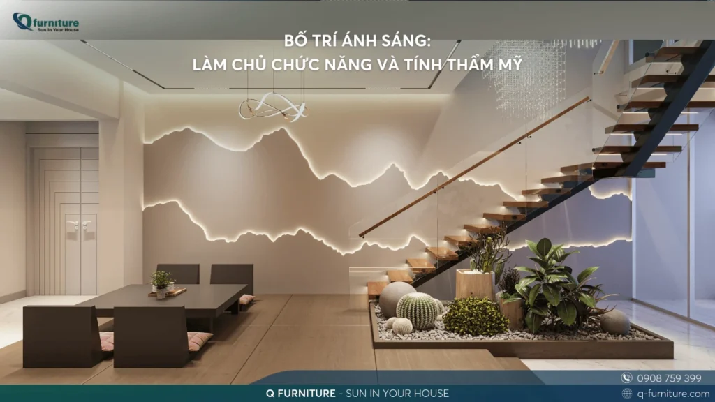 BỐ TRÍ ÁNH SÁNG LÀM CHỦ CHỨC NĂNG VÀ TÍNH THẨM MỸ