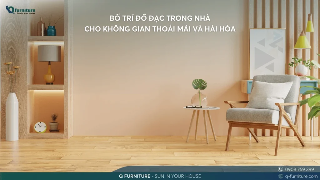 BỐ TRÍ ĐỒ ĐẠC TRONG NHÀ CHO KHÔNG GIAN THOẢI MÁI VÀ HÀI HÒA