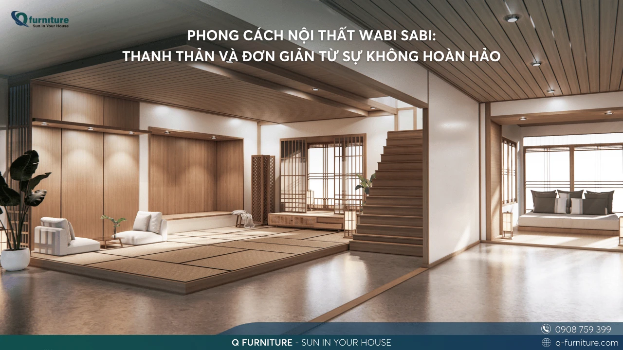 PHONG CÁCH NỘI THẤT WABI SABI THANH THẢN VÀ ĐƠN GIẢN TỪ SỰ KHÔNG HOÀN HẢO