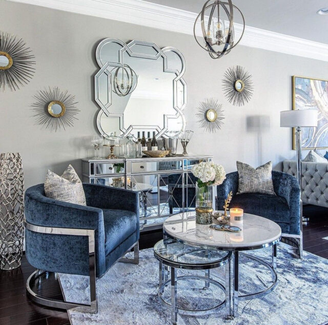 Silvery Blues Work Well as Accent Colors