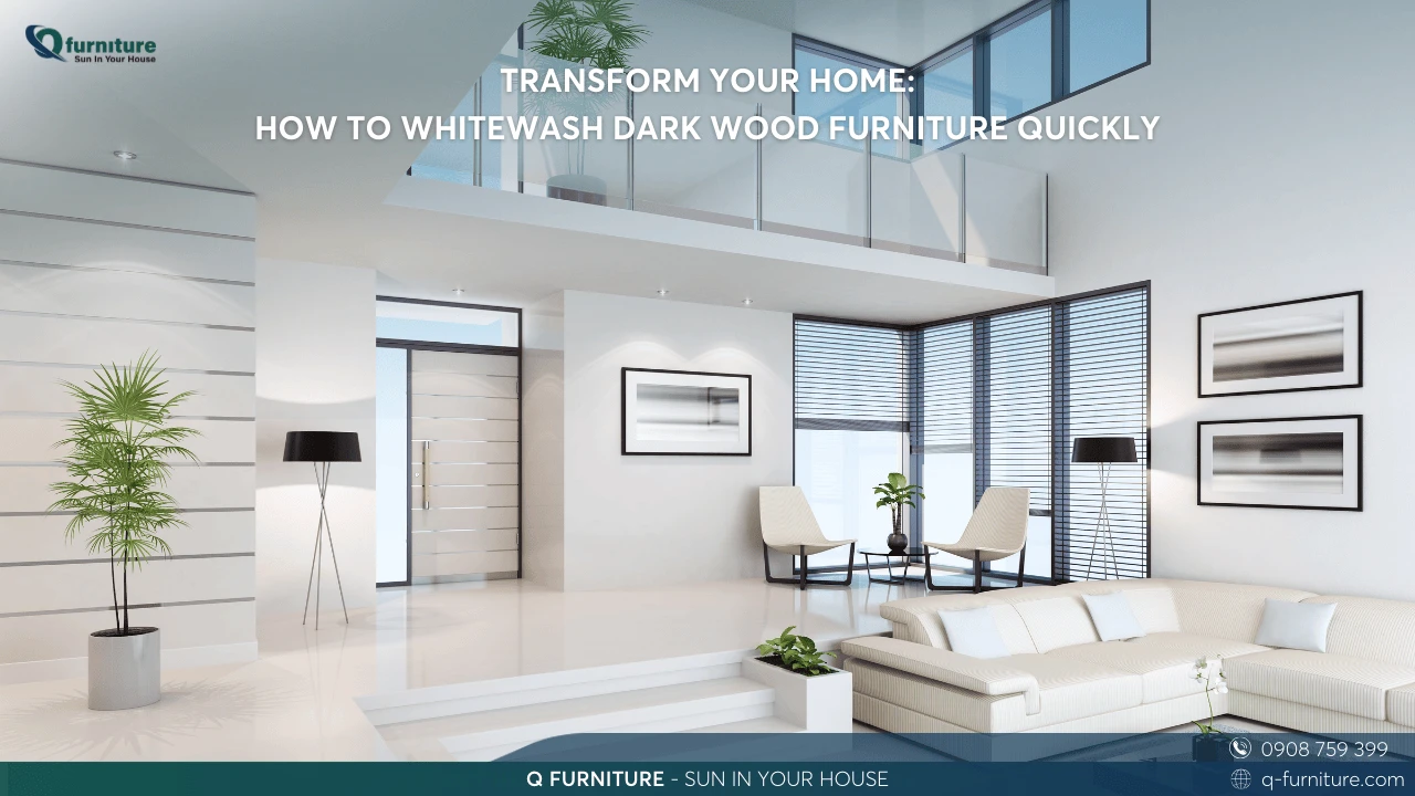 TRANSFORM YOUR HOME HOW TO WHITEWASH DARK WOOD FURNITURE QUICKLY