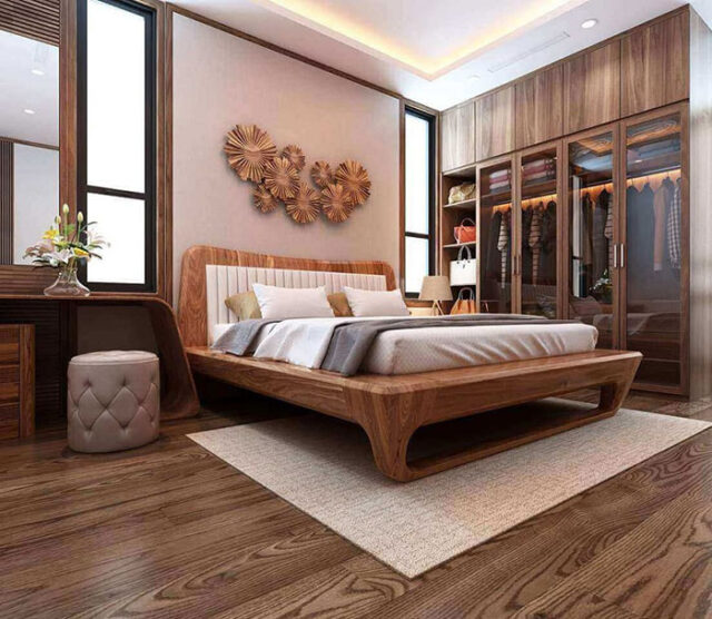 Bàn trang điểm gỗ tự nhiên: Vẻ đẹp và công năng
