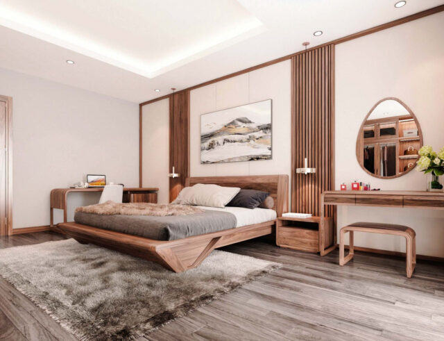 Kệ tivi và giá sách gỗ tự nhiên: Tích hợp phong cách và chức năng