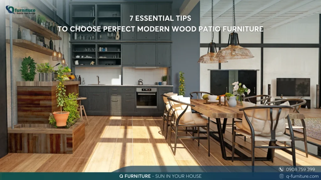 7 ESSENTIAL TIPS TO CHOOSE PERFECT MODERN WOOD PATIO FURNITURE