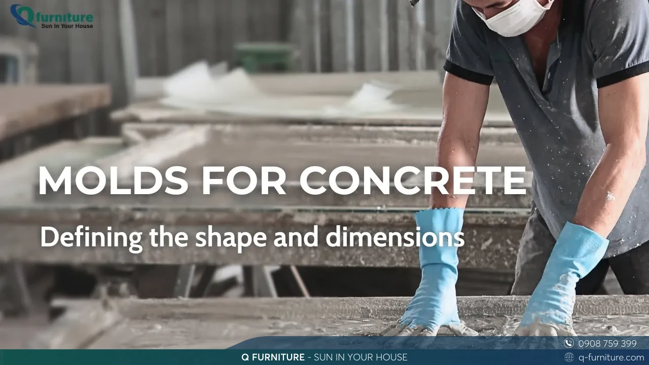 Creating Molds for Concrete Furniture In Vietnam Furniture Factory