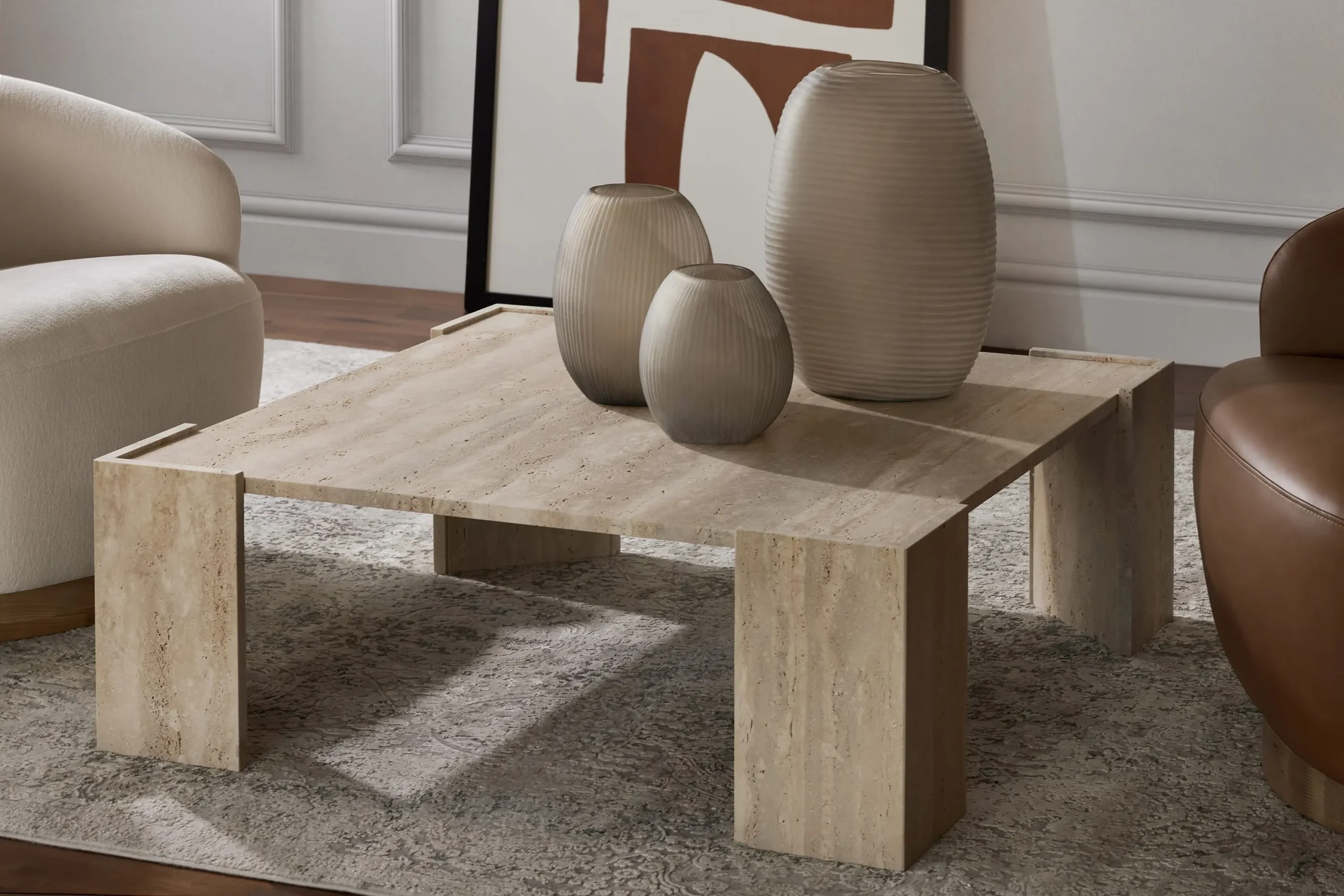 QF Ammira - Travertine Coffee Table full