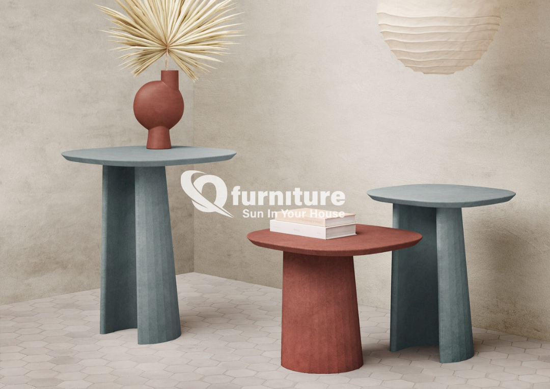 Lightweight GFRC concrete dining table engineered for outdoor hospitality