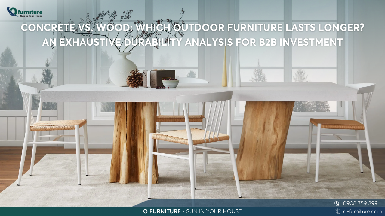 Concrete vs. Wood Outdoor Furniture: Deciding the Definitive Long-Term Investment for Commercial & High-End Projects