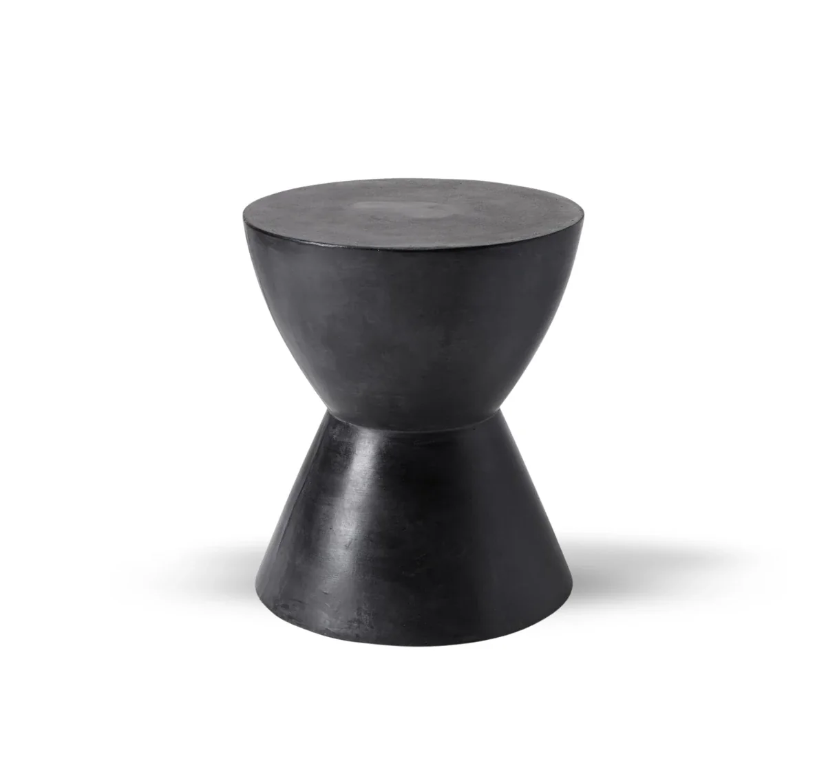 QF Sunpan concrete stool in charcoal