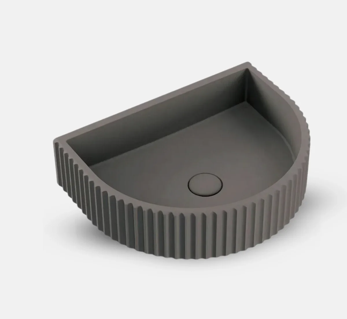 Catalogue cover: QF Valentina fluted concrete basin